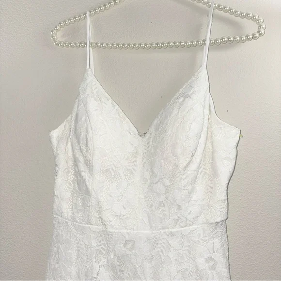 City Studio White Lace Mini Dress with Spaghetti Straps - Picture 6 of 9